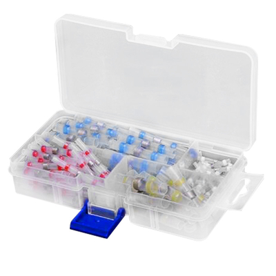 100pcs Electrical Heat Shrink Shrinkable Solder Seals Butt Splice Connector Terminals Kit