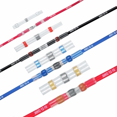 100pcs Electrical Heat Shrink Shrinkable Solder Seals Butt Splice Connector Terminals Kit