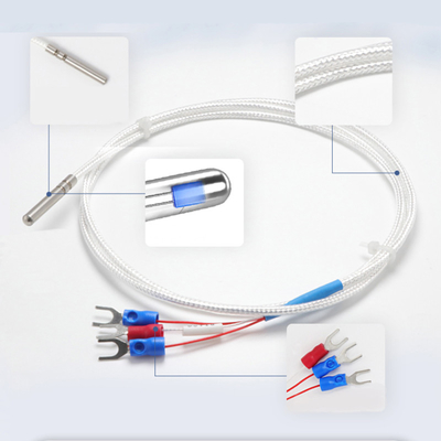 Probe Tube Type PT100 Thermocouple Sensor 3 Wires for Temperature Controller Kit